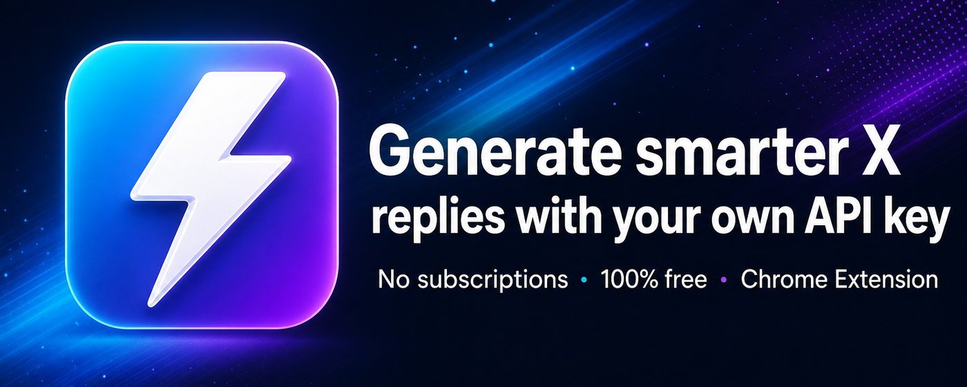 ReplyForgeAI promo banner for smarter X replies